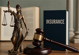 Legal and Insurance Support | AP Insure Lady Justice, judge’s gavel and insurance book – symbol of legal and insurance services by AP Insure